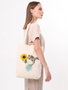Zoozie Bags Bolso de mano pauldavis 1614, Bolso Tote de Algodón 100%, Crema, 35 x 40 x 8 cm